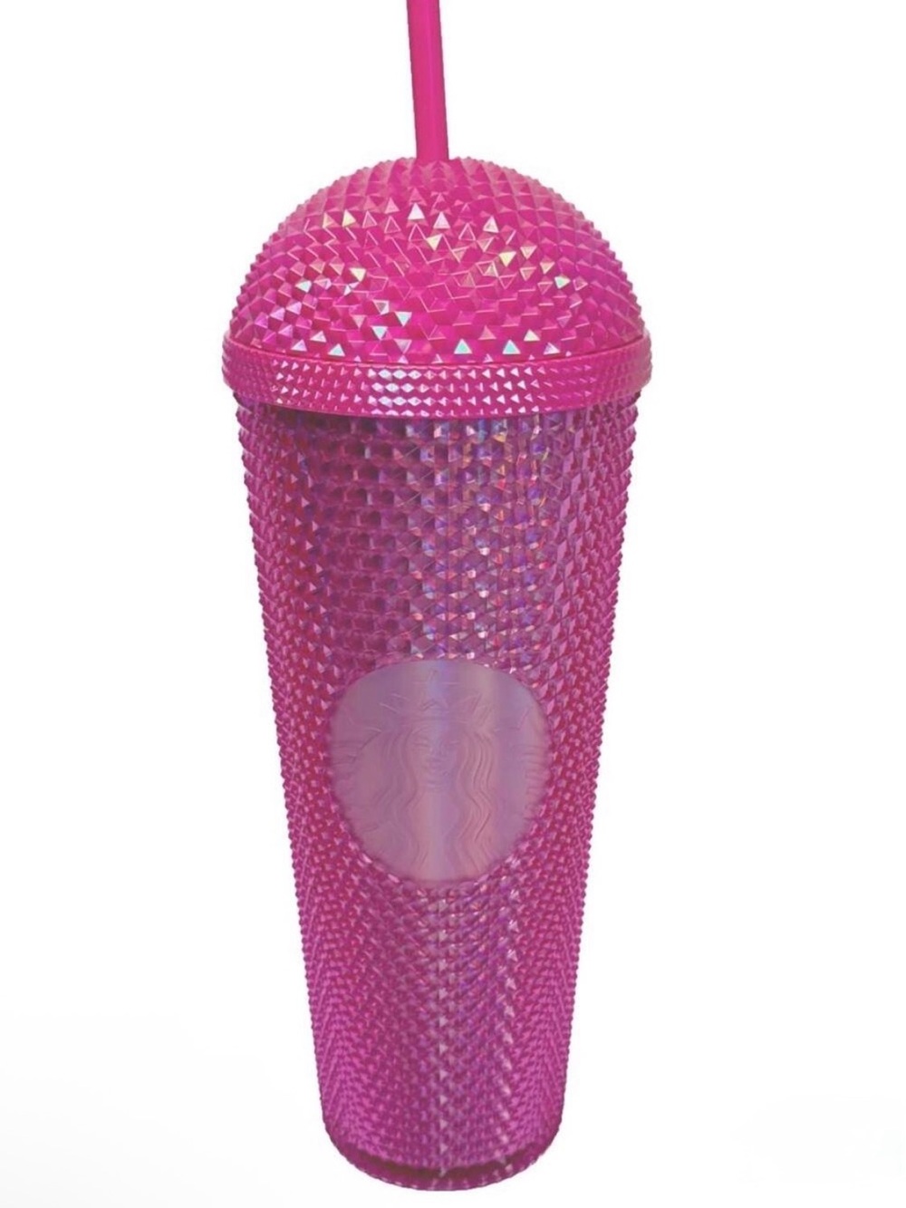 Starbucks Iridescent Pink Studded Tumbler Domed Lid-  24 Oz